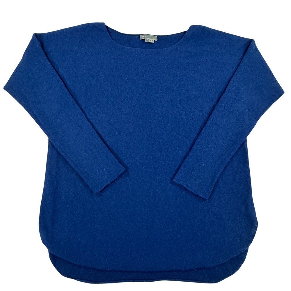 Vince Royal Blue Wool Cashmere Boat Neck  Sweater Women's Small Luxury Preppy